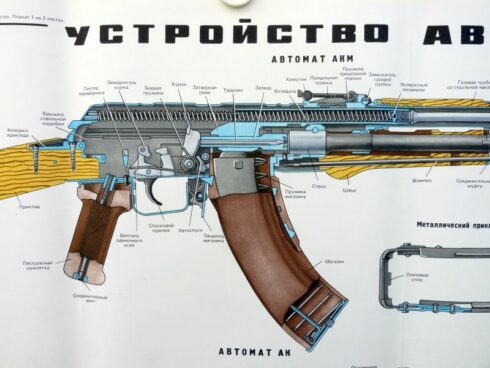 2 Russische instructie platen / posters AK47, AKM en AKMC - Afbeelding 8