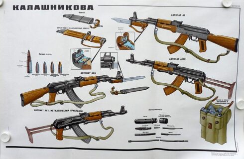 2 Russische instructieposters AK47, beschrijving en toebehoren - Afbeelding 3