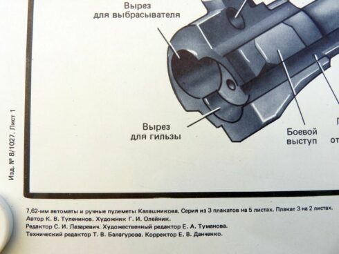 2 grote Russische instructie posters werking en toebehoren AKM uit de Sovjet periode - Afbeelding 7