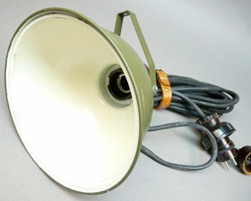 Vintage legerlamp jaren 50, 220V - Afbeelding 6