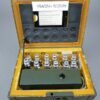 Stralings dosis meter set in houten kistje