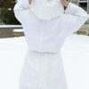 Witte sneeuw camouflage parka - Afbeelding 9
