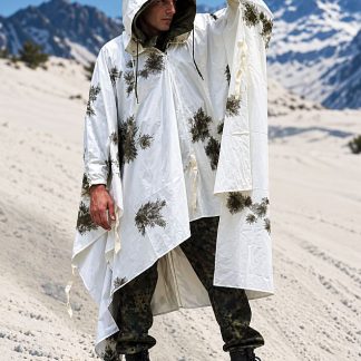 Bundeswehr Omkeerbare Sneeuwcamouflage Poncho