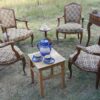 4 DDR Barok stoelen afkomstig uit de DDF (Deutscher Fernsehfunk) studio's