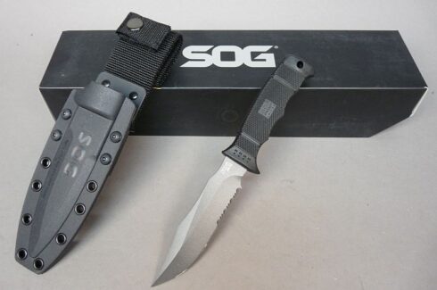 SOG Seal Pup Elite plain edge black - Kydex M37-K