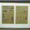 2 Ingelijste folders, jaren 30, voor stoommachine toebehoren