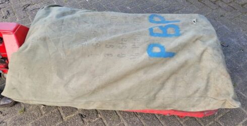 Canvas DDR / NVA tent 5 x 4,5 meter, oud model, kaki kleur - Afbeelding 9