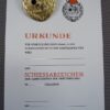 DDR schietprijs Kampfgruppen in goud met oorkonde