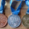 3x DDR sportmedaille Kreis kinder und Jugend Spartakiade, brons, zilver en goud - Afbeelding 3