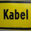 DDR waarschuwingsbord ,,Kabel,,