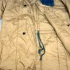 Vintage winterjas / liner met bontkraag, kaki - Afbeelding 3