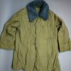 Vintage winterjas / liner met bontkraag, kaki