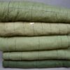 Vintage winterjas / liner met bontkraag, groen - Afbeelding 4