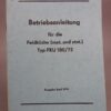 NVA voorschrift veldkeuken FKU 180/72