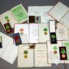 DDR Oorkonde set Volkspolizei MDI met medailles en Interim Spange van 1 persoon!