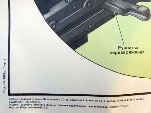 Sovjet instructieposter 7,62 mm PKT machinegeweer - Afbeelding 9