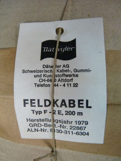 Veldtelefoon veldkabel WD-1/TT, haspel met 200 meter kabel - Afbeelding 4