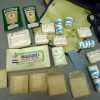Oude medische tas met diverse inhoud