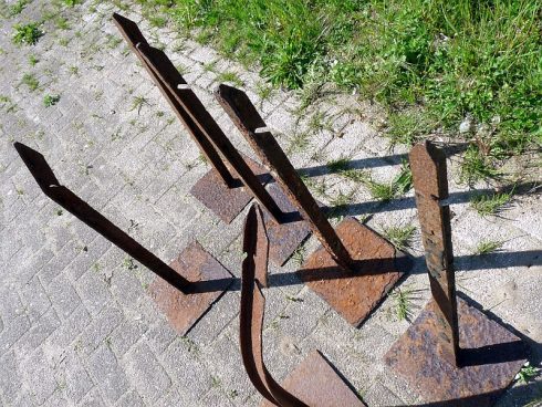 Atlantikwall prikkeldraad palen, lot van 6 stuks - Afbeelding 4