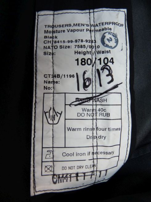 Zwarte Goretex regenbroek, Engelse Politie - Afbeelding 4