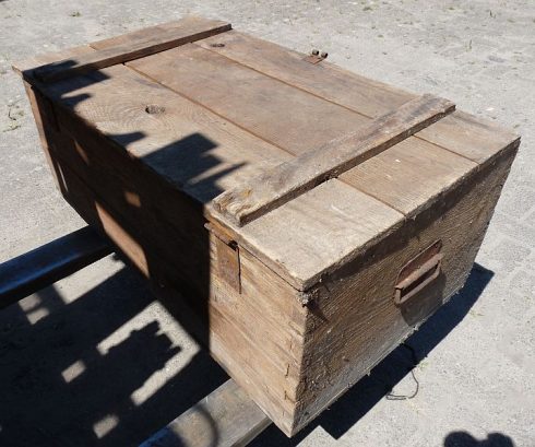 Grote houten vintage kist - Afbeelding 2
