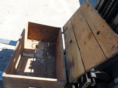 Grote houten vintage kist - Afbeelding 3