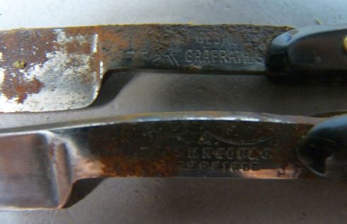 2 vintage schermessen met doosje - Afbeelding 2