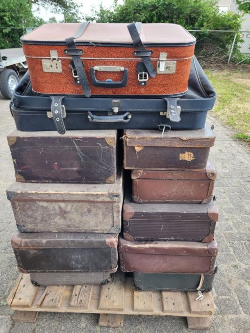 Lot van 17 vintage koffers - Afbeelding 2