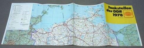 DDR landkaart Tankstellen der DDR 1978 - Afbeelding 2