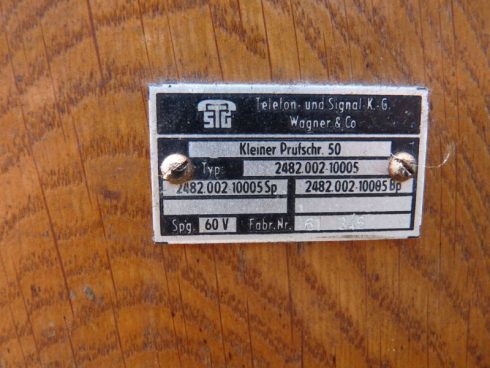 Kleiner Prüfschrank 50. fabrikant, Telefoon en Signaal K.-G. Wagner en Co - Afbeelding 5
