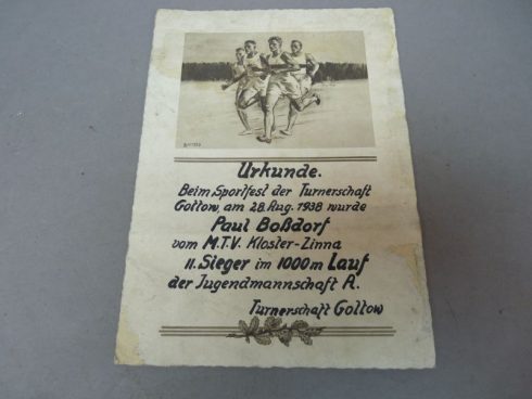 Turnerschaft Urkunde