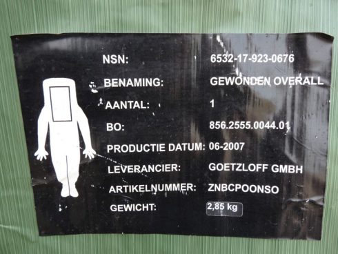 Nederlands KL NBC / CBRN beschermingsoverall voor gewonden - Afbeelding 9