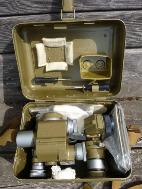 Sovjet PAB-2 periscoop artillerie richtcirkel, compleet set! - Afbeelding 13
