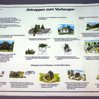 NVA instructie poster ,,Attrappen zum Verbergen,,