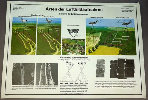Set van 6 DDR NVA instructie posters voor luchtfoto's beoordeling en herkenning - Afbeelding 2