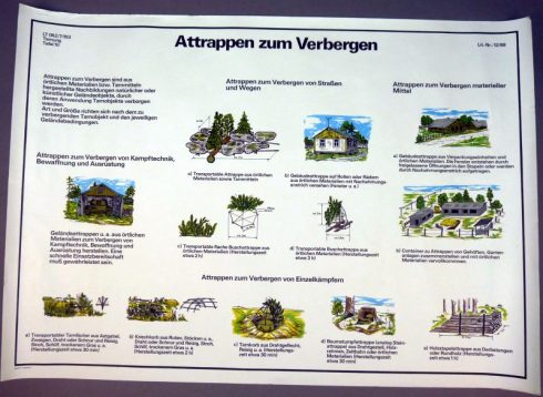 DDR NVA set van 5 instructie posters, camouflage technieken - Afbeelding 2