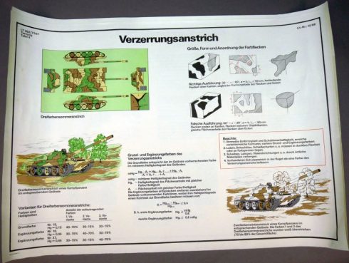 DDR NVA set van 5 instructie posters, camouflage technieken - Afbeelding 6