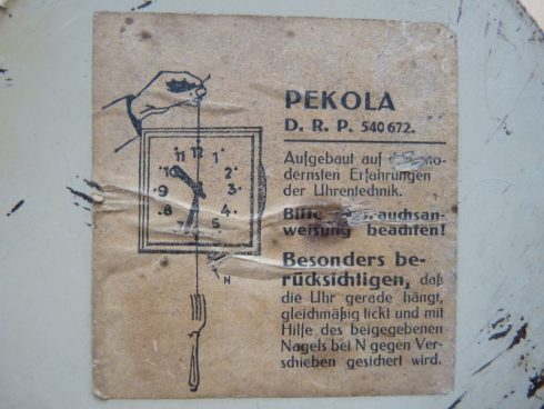 Vintage Pekola klok, jaren 30/40 - Afbeelding 3
