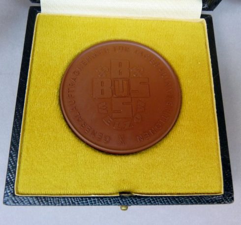 DDR medaille Meissen VEB Braunkohlenbohrungen und schachtbau Welzow - Afbeelding 2