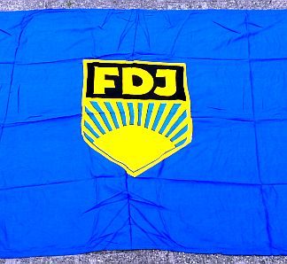 Grote stoffen DDR FDJ vlag 190x115