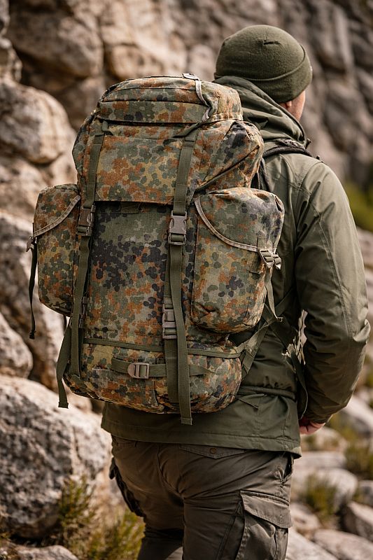 Bundeswehr gevechts rugzak / rugtas, 65 liter, gebruikt