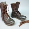 Nederlands leren legerkisten, US jump boots model, maat 43