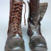 Nederlands leren legerkisten, US jump boots model, maat 43 - Afbeelding 2