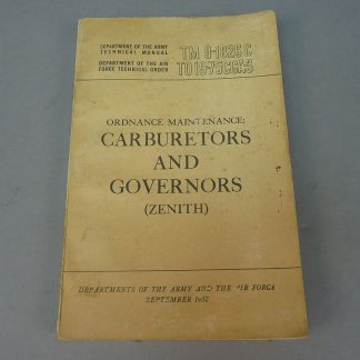 Ordnance Maintenance Carburetors and Governors Zenith