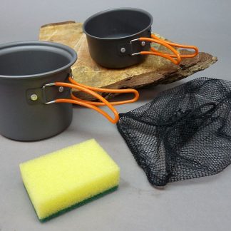 Pannenset met hoes en sponsje