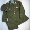 DDR NVA uniform ,,Oberleutnant Artillerie,, vroege versie met gestikte kraagspiegels