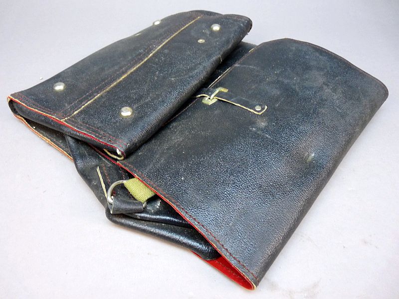 DDR NVA zwaar uitgevoerde leren voertuig gereedschap tas - Afbeelding 5