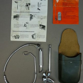 Veldmatig infuus bevestiging set in leren tas, merk Schukra