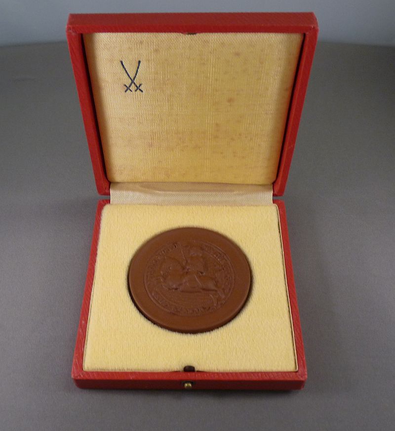 Porseleinen Zegelmedaille "Siegel der Stadt Schwerin"
