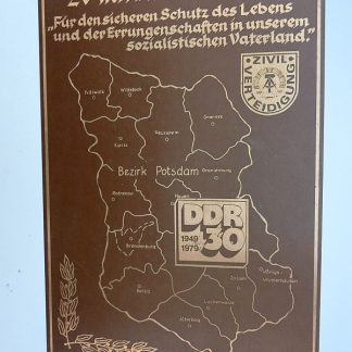 DDR Zivil Verteidigung bord, 30 jaar DDR